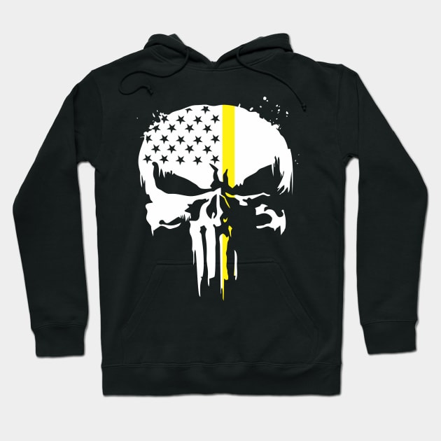 911 Dispatcher - First Responder - Thin Gold Line Hoodie by Renegade Rags